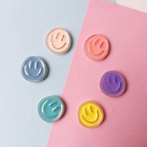 고맙토다 귀여운 냉장고 자석 예쁜 마그넷, 03-파스텔 스마일(6P 1세트)
