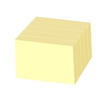 요랜드 파스텔 직사각형 100 x 76mm 점착메모지, 5개, 노랑