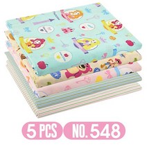 누빔원단 벨보아 털 원단Teramila 40*50cm 5 개 팩 인쇄 면직물 바느질 패치 워크 DIY 수제 공예 액세서리, 10 548_03 20cm x 50cm