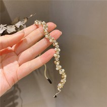 헤어 액세서리 한국 동대문 진주 물결 드릴 머리띠 프랑스식 우아 머리띠 연회 머리띠 압발 머리띠