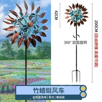 바람개비 장식품 전원주택 화단 야외 옥상 인테리어, C. 대나무 잠자리 풍차