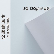 뉴씨플레인 종이문화 얇은 양면색지 120g 8절 낱장 1매 No.04 밝은회색, 1장