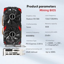 jieshuo 그래픽 카드 amd rx580 8g for gddr5 gpu rx 580 8gb 256bit 2048sp 컴퓨터 gpu rx5808g 및 작업 승리, amd rx 580 8gb 광산