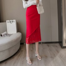 이스트루트 밴딩 롱 치마 레이스 스커트