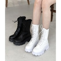 트루먼 레이스업 통굽 오버솔 미들 워커 부츠