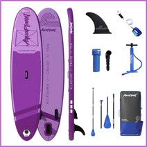 썸매드 패들보드 서핑보드 공기주입식 스탠드업 SUP 풀세트, 아쿠아-퍼플