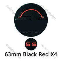 야광타이어 야광휠캡 닛산 캐시카이 X트레일 센트라 킥스 알티마 무라노용 방진 엠블럼 액세서리 휠 센터 캡 로고 63mm 54mm 51mm 4 개, 1.63mm Black Red X4