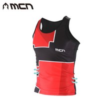 엠씨엔 냉감 매쉬 민소매 이너웨어 테리레드 쿨 기능성 자전거