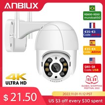 8mp 4k 무선 ptz 카메라 hd 1080p 컬러 야간 투시경 wifi ip 카메라 야외 h.265 5mp ai 자동 추적 cctv 감시 캠, 8mp 128GB 카드 추가, 우리 플러그