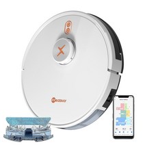 무선물걸레청소기 로봇 회전 가정용 충전식 자동걸레 nicesvor x600pro 6000pa lds 탐색 진공 앱 가상 벽 중단점 청소 청소 영역 그리기 질 세척, 하얀, 영국, 하얀색 _해외 | 영국