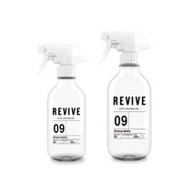 리바이브 투명 소분용기＋트리거 300ml/500ml, 500ml+28파이 꼭지원터치캡 블랙