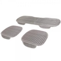 원스카 자동차 쿨시트 방석 3p세트, 실버, 1세트