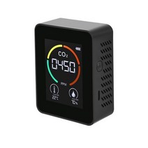 복합가스측정기 휴대용공기 모니터 이산화탄소 검출기 가정용 대기 질 온도 습도 빠른 측정기 가스 감지기, 01 Black