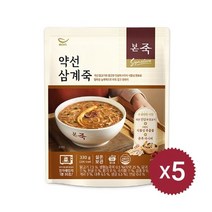 본죽 [본죽] 파우치 약선삼계죽 330g 5팩, 5개