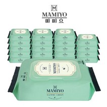 마미요 네이처그린 물티슈 캡형 100매x20팩, 단품옵션