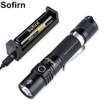 고출력 LED 초강력 손전등 Sofirn SP31 V2.0 전술 LH351D 90 CRI 듀얼 스위치 전원 표시기 18650 1200lm, with 18650 battery, 4000K