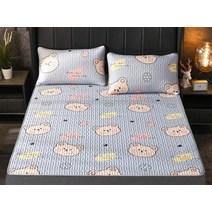 아이스실크 더블침대 패드 라텍스 물세탁 경량 쿨토퍼, 안녕곰