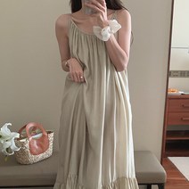 데일로엔 여성 빅사이즈 나시 뷔스티에 롱 원피스