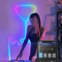 감성 무드등 한보름 티비 조명 전참시 조명, 다른, 60, 와이파이 APP + 원격 제어 +  음성 제어 5 미터