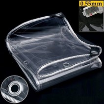 투명 천막 비닐 텐트 포차 바람막이 타포린 정원 온실 즙이 많은 식물 따뜻한 방수 천, 일반 버클, 0.9m x 2.9m