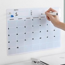 쓰고지우는 자석식 주간스케줄 월간계획표 일정노트 시간관리 플래너, Monthly White