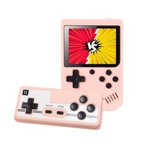 레트로 콘솔 비디오 게임 컨트롤러 포켓 휴대용 핸드 미니 사이즈 1020mAh, 01 800 kinds Pink, 한개옵션1