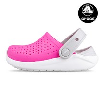 크록스 키즈 라이트라이드 클로그 K 일렉트릭핑크 205964-6QR 아동 샌들 슬리퍼 물놀이 신발