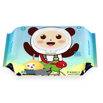 달곰이 패밀리 아기물티슈 엠보싱 캡형, 80매, 8팩