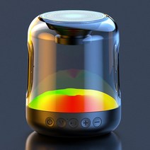 AI스피커 인공지능 스피커 휴대용 무선 다채로운 조명 스마트 블루투스 스피커 AUX TF 카드 USB 재생 360, 01 Black