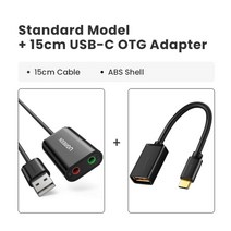 UGREEN사운드 카드 USB 오디오 인터페이스 외장형 3.5mm 마이크 어댑터 PC 노트북 PS4 용 사운드 헤드셋, CHINA_Standard OTG Model