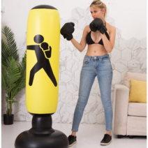 JH굿즈 에어 샌드백 펀칭 발차기 복싱 (+글러브구매가능) 권투 격투기 홈트 다이어트 레슬링 훈련 연습 트레이닝, 샌드백(레드)+글러브대형