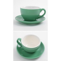 깔끔 무난한 그린색 세라믹 커피잔+받침 식당 이사선물 임원실 병원 관공서 중역실 컵