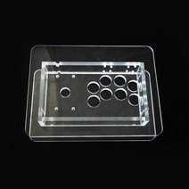 라즈베리파이 아두이노 부품 제로 지연 인코더 아케이드 스틱 투명 DIY 케이스 로커 프레임 아크릴 콘솔 LED 버튼 조이스틱 USB PC /Raspberry Pi 4, [03] empty console