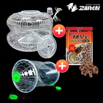 고씨낚시 4구 우주선 어포기+비닐 어포기+통발 펠렛 미끼 3종 세트