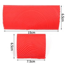 2pcs 고무 페인트 롤러 실린더 모조 나뭇결 브러시 벽 도구 세트 아트 엠보싱 DIY 벽화 도구 홈 장식, CHINA_2