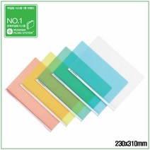 A4용 곡선레일 PP컬러 쫄대화일 230x310mm 300EA380722EA, 위자드 적색