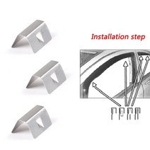 HEKO SNED G3 채널 비 bmw audi mercedes 용 12Pcs 윈드 디플렉터 클립, [03] 12 Pcs
