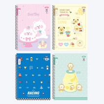 필수 신학기 학용품 준비물 문구 100종 골라담기 / 학습준비물 신학기준비물 문구세트, 035.넓은칸 알림장 스프링 노트 여아