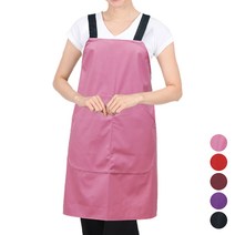 방수 앞치마 꽃집 요양보호사 미술 카페 커스텀 KP59, KP59 핑크