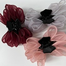 Ricco 작은 풍성 리본 핸드메이드 집게핀 왕리본핀