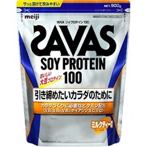 SAVAS 소이 프로틴 콩 단백질 보충제 100 밀크티 맛 900g, 기본