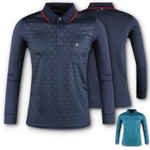 나침반패턴 소매밴딩 남성 골프 카라셔츠 20대남성 FW