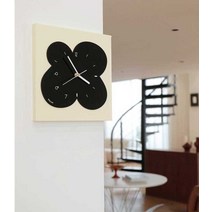 QINGDIN 양면 벽시계 장식 시계 무소음 시계, 35X35