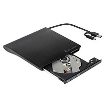 DVD/CD용 SALCAR 프리미엄 외장 드라이브 - 굽기 소프트웨어 - Apple MacBook Windows 및 기타 노트북용 - 외장 DVD 버너 - USB 3.0 - 블랙 -11004