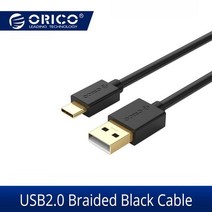 ORICO USB3.0-TYPE-C 케이블 MACBOOK PRO 용 TYPE-C 전화 5V 2A 고속 충전 HDD 인클로저 데이터 와이어 노트북, CHINA|1 M|USB2.0 BM BLACK