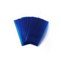 선정리 열수축튜브 케이블 슬리브 20 50 100pcs 18650 Lipo 배터리 랩 PVC 열 수축 튜브 Precut 너비 295mm x 72mm 절연 필름 보호 케이스 팩 11, clear Blue, 20pcs