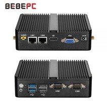 BEBEPC-산업용 미니 PC 셀러론 J4125 쿼드코어 2955U 듀얼 LAN 팬리스 데스크탑 컴퓨터 윈도우즈 10 프로 리눅스 와이파이 RS232 미니pc, CHINA, 2GB RAM 64GB SSD, Core i3-5005U