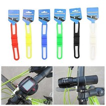 1Pcs 사이클링 라이트 홀더 스트랩 자전거 핸들 바 실리콘 스트랩 밴드 고정 넥타이 Bycicle 토치 손전등 붕대 스피커 마운트, [05] Black