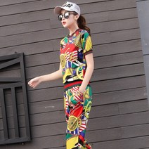 여성 명품스타일 트레이닝복 봄가을 화사한 나들이복 상하의 세트 투피스 쓰리피스 가능