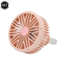 소형전기히터 세라믹 가정용 저전력 소형 전기 온풍기 자동차 팬 usb 팬 공기 콘센트 조명 led 크리 에이 티브 자동차 자동차 액세서리 3 속도 미니 편리한 팬 자동차 전기, 분홍